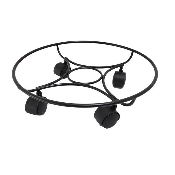 Living Accents 7035929 4.5 x 13 in. Steel Planter Caddie Black 58054