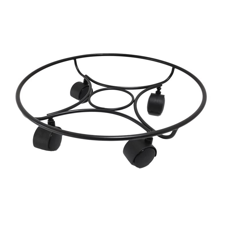 Living Accents 7035929 4.5 x 13 in. Steel Planter Caddie Black