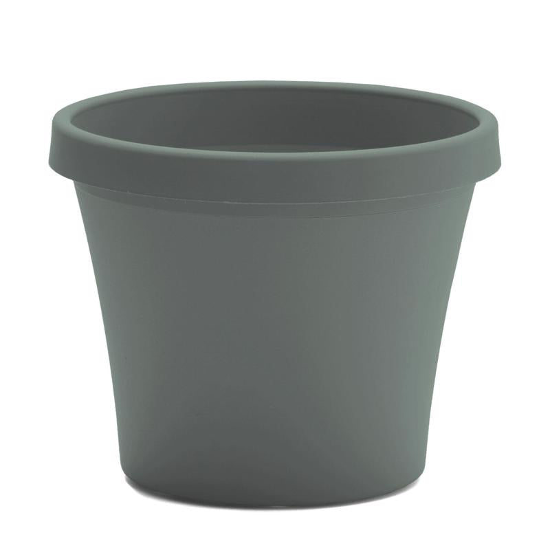 Bloem Terra 16" Diameter Round Basil Resin Planter Pot with Pre-Drilled Drainage Holes for Indoor and Outdoor Gardening TR1641