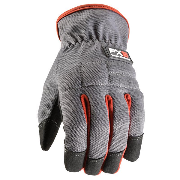 Wells Lamont Men's Work Gloves, Padded, Slip-On, Grey, Large (7862L)
