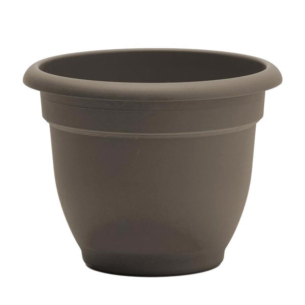 Bloem Ariana 8" Peppercorn Round Self-Watering Resin Planter Pot - Rolled Rim Indoor and Outdoor Gardening Planter AP0860