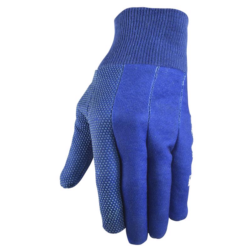 Wells Lamont 7039604 Indoor & Outdoor Jersey Work Gloves for Women, Blue - Pack of 2
