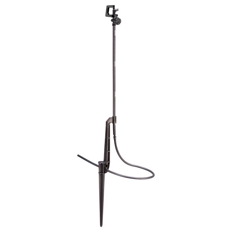 Rain Bird RSSTKX Drip Irrigation Rotary "C" Frame Sprinkler on Adjustable Height Riser Stake with Tubing and Barbed Coupler, 360° Full Circle Pattern, 0 - 13' Spray Distance