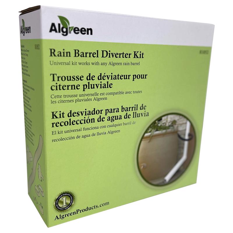 Algreen 81052 Rain Barrel Deluxe Diverter Kit Black