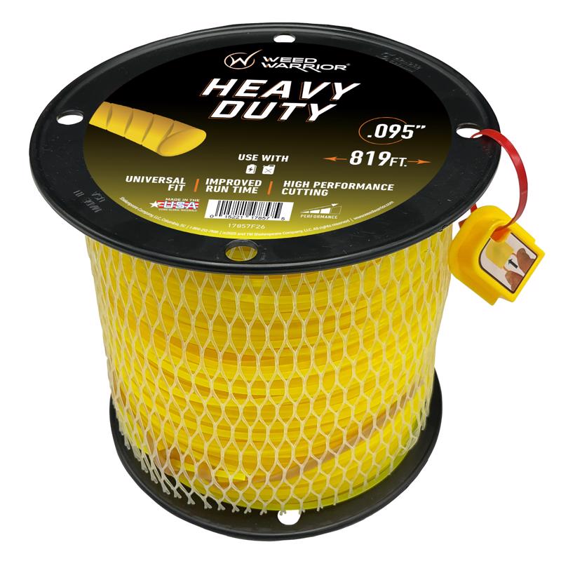 Weed Warrior Professional Bulk Trimmer Line Round Crimp Weed Wacker String .095 Inch x 819 ft, Weed Eater String, Premium Nylon Universal with Cutter
