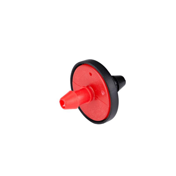 Raindrip Pressure Compensating Mini In-Line Dripper 1/2 Gph 1/4 " Tubing Red / Black Bulk 116025B