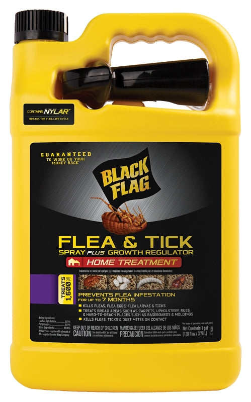 Black Flag Flea And Tick Spray Plus Growth Regulator Home Treatment 1 Gallon, Home Treatment HG-11093