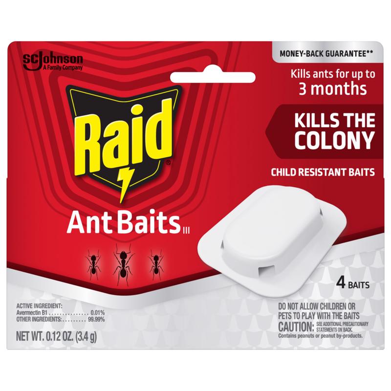 Raid Ant Killer Baits, Kitchen Defense, Kills the Colony, Kills Ants for 3 Months, Child Resistant, 4 Count