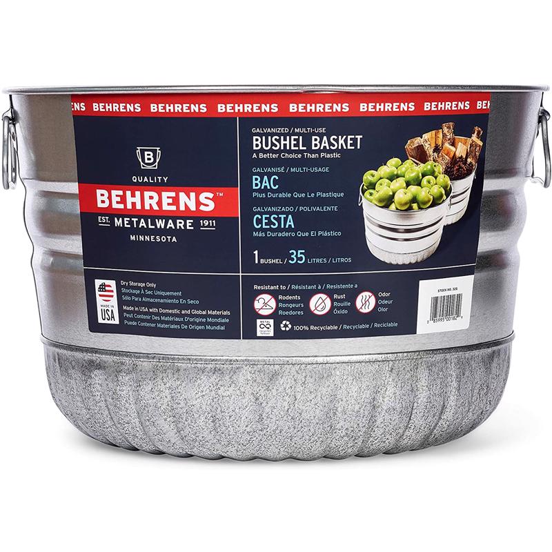 GALVANIZED STEEL UTILITY BASKET TUB