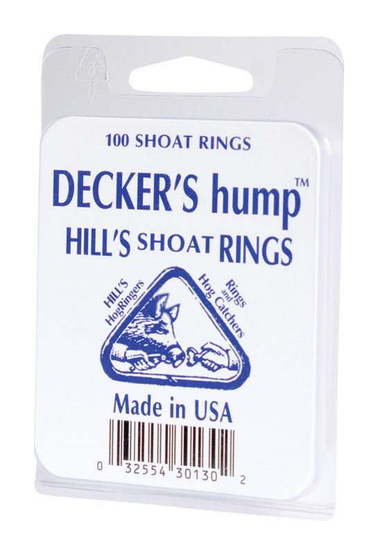Decker 2 Shoat Hill's Hump Rings, 100 Count