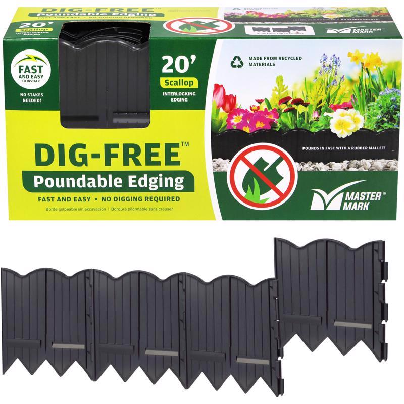Master Mark Plastics 97220 BorderMaster Pound-In Edging-6/40-Inch Sections Black