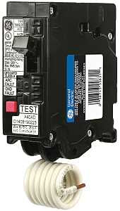 ABB Q-Line® THQL1120DF Dual Function Circuit Breaker • 20 Amp Single-Pole Breaker • Dual Function AFCI/GFCI Protection • 120/240 VAC • 10 kA Interrupt Rating • Plug-On Pigtail Breaker for Load Centers
