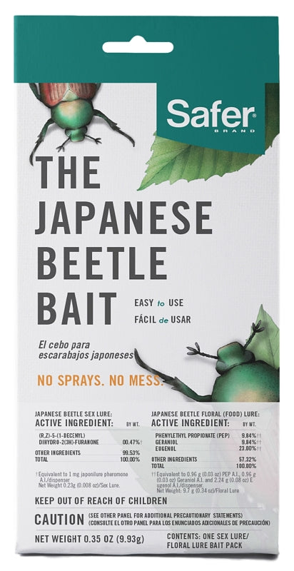 Safer Brand Japanese Beetle Trap Bait Replacement - 70006 - 1 Bait Lasts 2 Weeks - Official Replacement to Lure & Trap Japanese Beetles