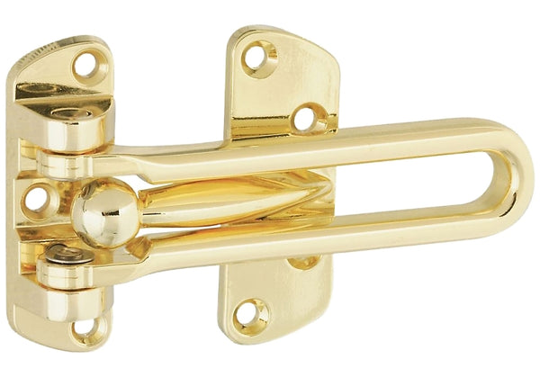 National Hardware N199-679 V804 Door Security Guard in Brass,3/8" x 6"