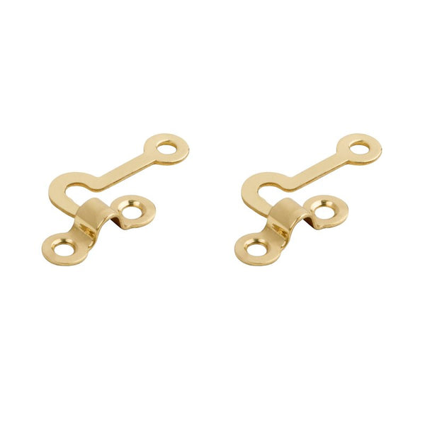 National Hardware Brass Hook/ Staple, 2-Pk. N211-938