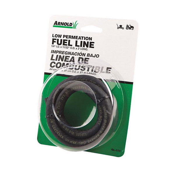 Arnold Black Fuel Line - 1/4-Inch x 2-Feet GL-024