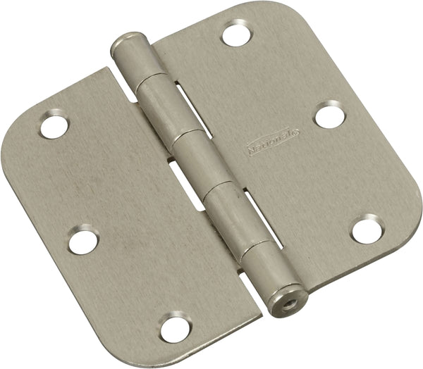 National Hardware N830-328 V512R5/8 Door Hinges in Satin Nickel, 3 pack,3-1/2 Inch