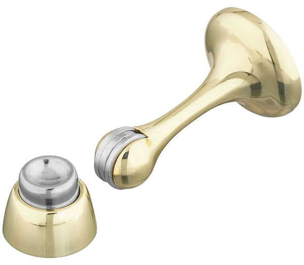 National Hardware N328-161 V244 Magnetic Rigid Door Stop in Brass,3 Inch