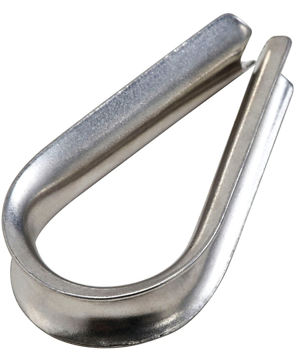 National Hardware N830-307 N830307 CLAMP Cable SS 1/4IN Rope Thimble, Stainless Steel