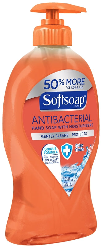 Softsoap Antibacterial Liquid Hand Soap Pump, Crisp Clean - 11.25 fluid ounce