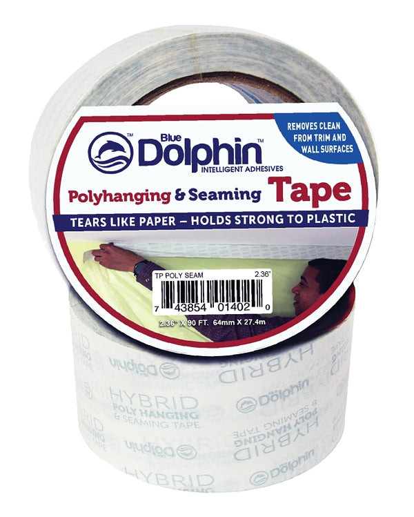 Blue Dolphin TPPOLYSEAM TP Poly Seam White Polyhanging & Seaming Tape 2.36" X90Ft, 90' x, Multi Tp Poly Seam 0236