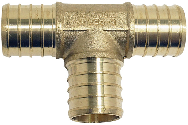 Apollo APXT3410PK Hose Tee, 3/4" Barb Brass