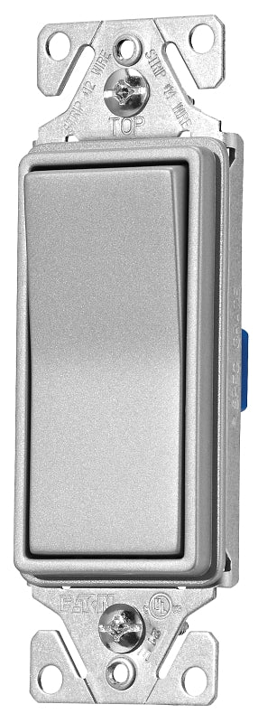 EATON 7503SG-K-L 3-Way Designer Switch, Silver Granite