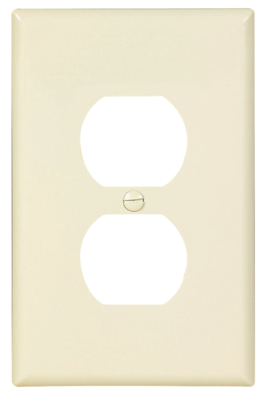 EATON Wiring PJ8LA-CP-L Polycarbonate 1-Gang Duplex Receptacle Mid Size Wall Plate, Light Almond