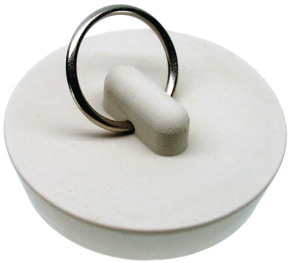 DANCO Drain-Protecing, Stain-Proof, Carded Rubber Drain Stopper, White, 1-5/8-Inch, 1-Pack (80228)