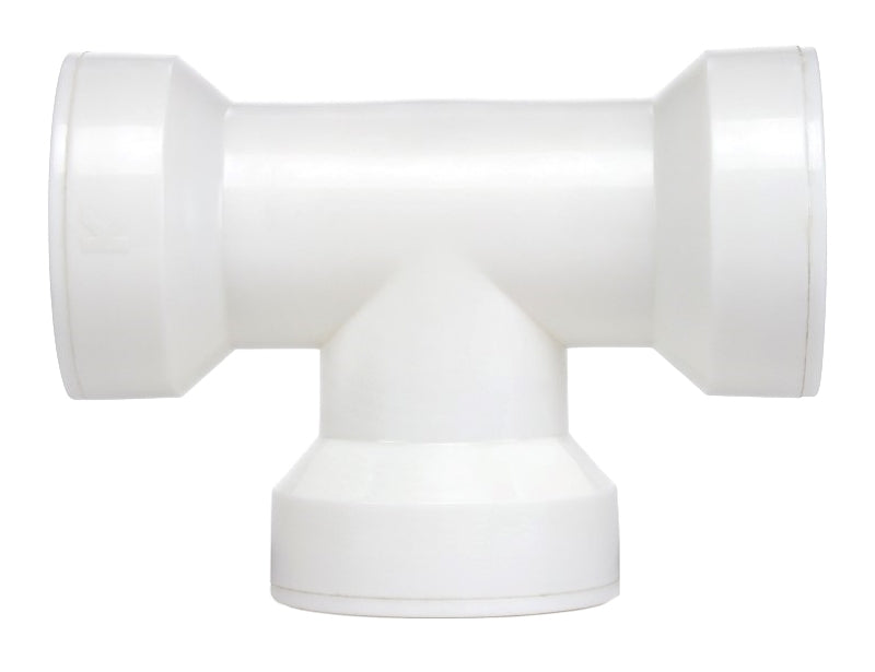 Plumb Pak 48QLK 1-1/2-in. Three Way Coupling Tee, White
