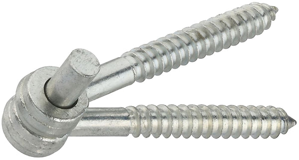 National Hardware 295 1/2" x 4" Screw Hook & Eye Hinge 2/pk - Zinc Plated N131-136