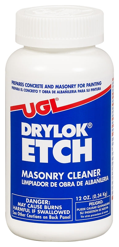 Drylok UGL White - Powder concrete and masonry etch & cleaner - Prepares interior/exterior masonry and concrete for waterproofing and painting - 12 ounce 01908