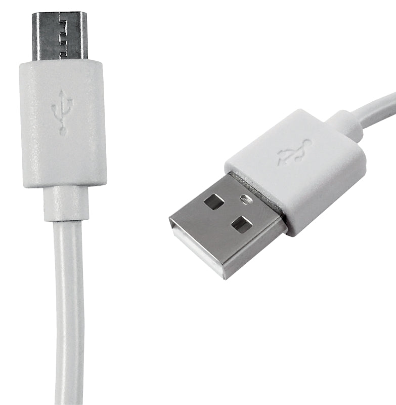 Zenith PM1003MCW Micro-B to USB A Cable, 3-feet, White