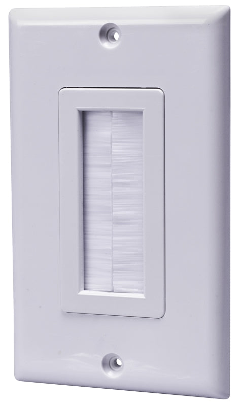 AmerTac Wallplate Pass-Thru V Brush Vwptbrw (4-Pack)