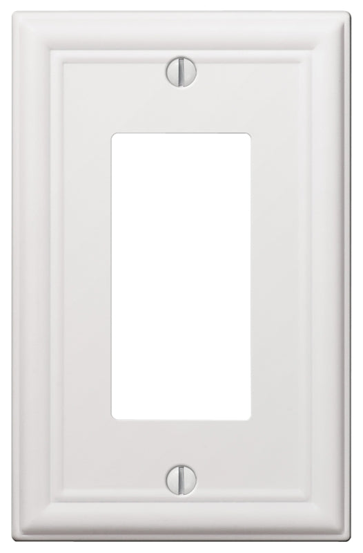 Amerelle 149RW Chelsea Wallplate, 1 Rocker, Steel, White, 1-Pack