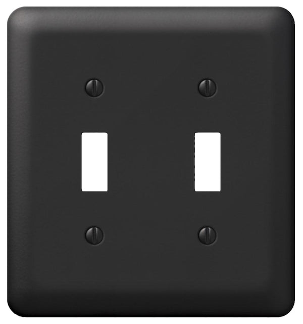 Amerelle 935TTBK Devon Wallplate, 2 Toggle, Black