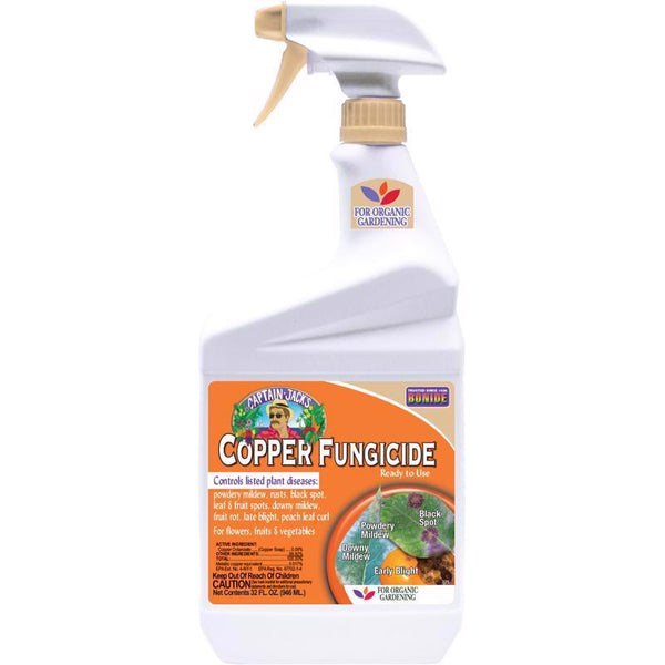 Bonide Captain Jack's Copper Fungicide, 32 oz Ready-to-Use Spray for Organic Gardening, Controls Common Diseases, for Fruit Trees, Vegetables & Ornamentals, 1 lb 7756