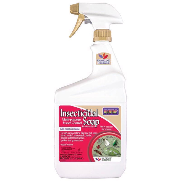 Bonide Insecticidal Soap, 32 oz Ready-to-Use Spray Multi-Purpose Insect Control for Organic Gardening Indoor and Outdoor 6526