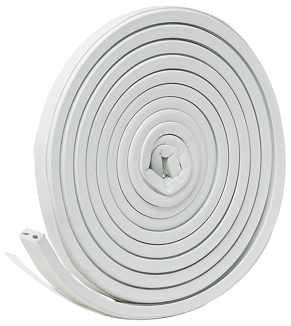 Frost King EPDM Rubber Self-Stick Weatherseal Tape, D-Section, 9/16" W, 5/16" T, 10 ft L, White V27WA