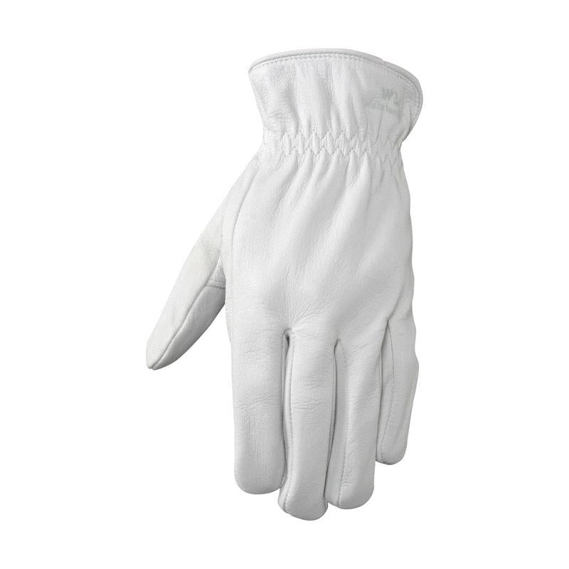Wells Lamont Men's Full Leather Work Gloves with Reinforced Palm, Grain Goatskin, Elastic Wrist, X-Large (1720XL) ,Grey