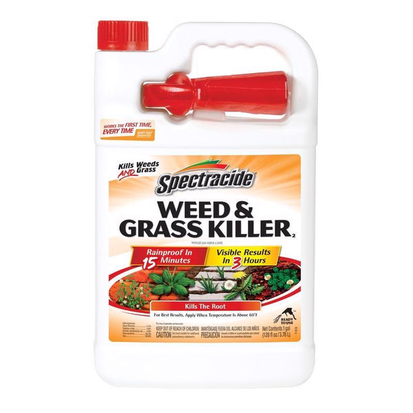 Spectracide Weed & Grass Killer, Use On Driveways, Walkways and Around Trees and Flower Beds, 1 Gallon (RTU Spray) HG-96017