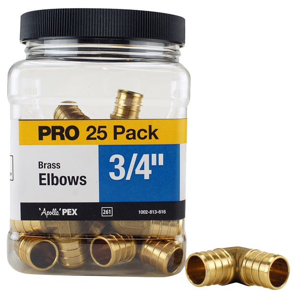Apollo Valves APXE3425JR 90° Elbow, Brass