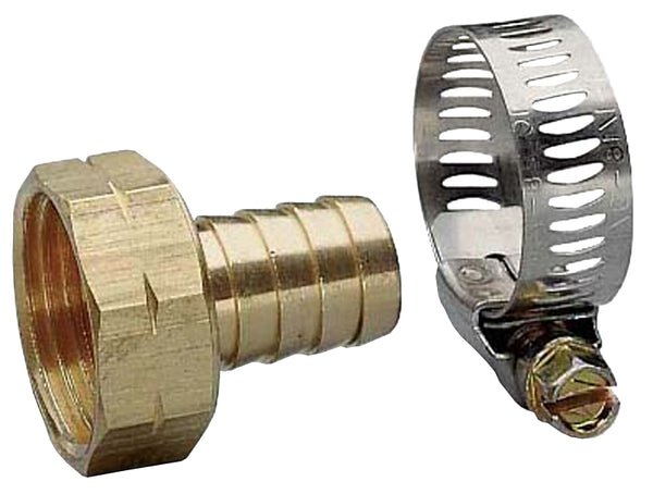 Nelson 50454 3/4-Inch Brass and Worm Gear Clamp Female Hose Repair 854544-1001