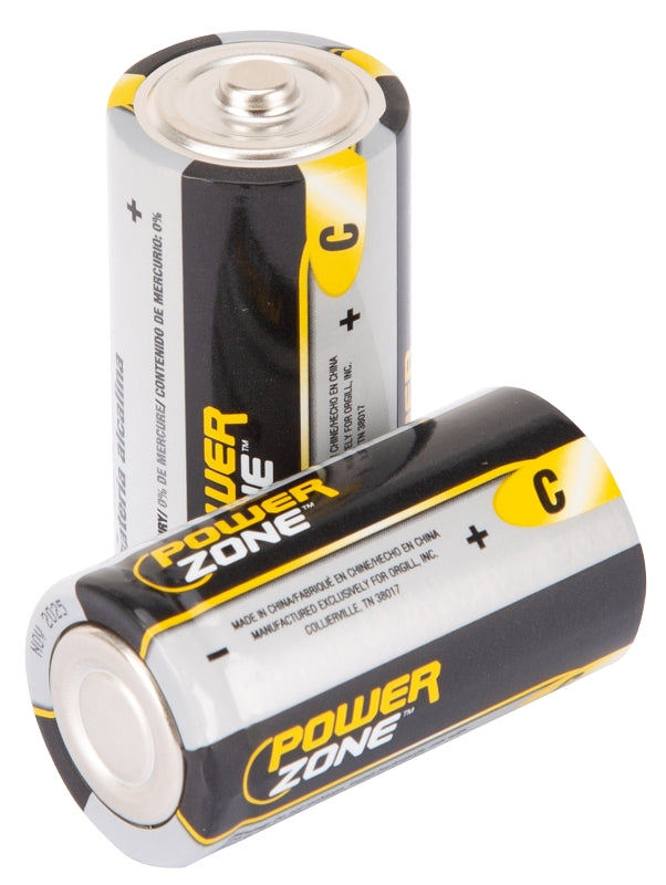 PowerZone Battery Alkaline Card/4 1.5v C LR14-4P-DB