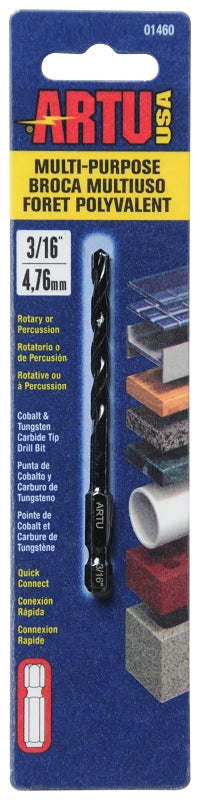 Artu - 3/16In Quick Connect Multi-Purpose Drill Bit 01460