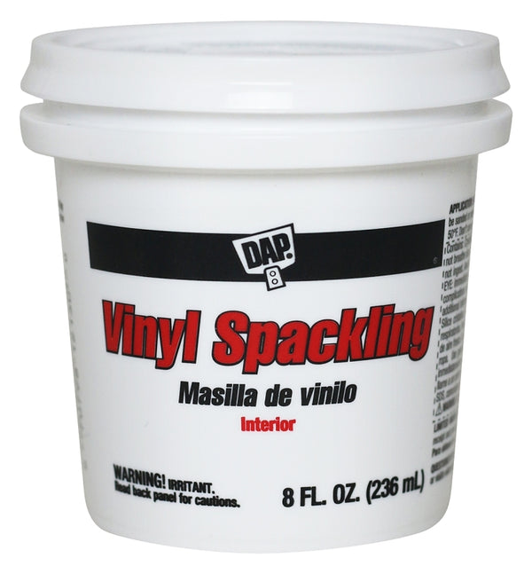 DAP 12130 Vinyl Spackling Rtu Hp Raw Building Material, 1/2 Pint, White