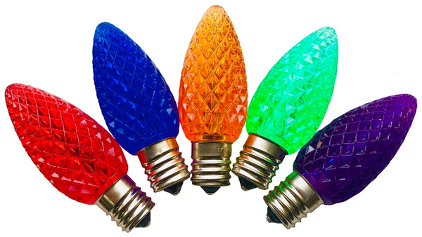 Hometown Holidays Bulb LED C9 Plastic CRYS Multi 24990