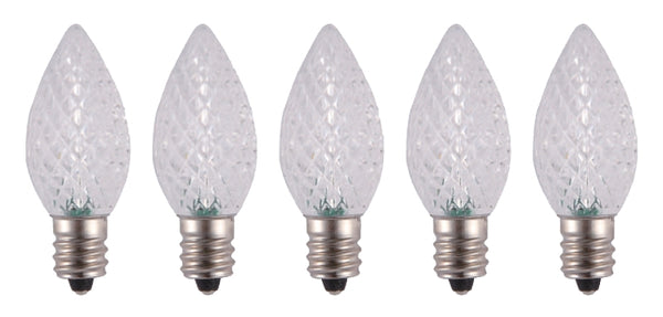 Hometown Holidays 24771 C7 retro LED bulb, crystal cool white