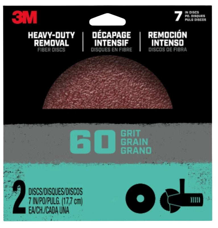 3M FBRDISC7IN60 Fiber Disc, Red 27410