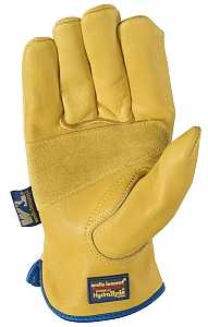 Wells Lamont Men's Slip-On HydraHyde Leather Work Gloves – Water-Resistant, Breathable, Durable – Ideal for Gardening, Landscaping, Ranching – Heavy Duty Leather Work Gloves – Saddletan, Large